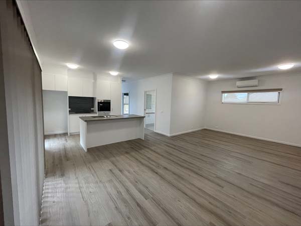 Northern Geelong Rental Housing Co-operative development living room into open plan kitchen