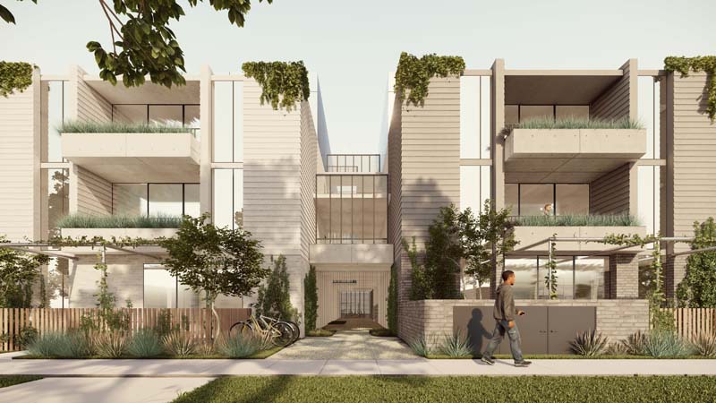 Artist's render of Uniting Housing Vic's Wangaratta development