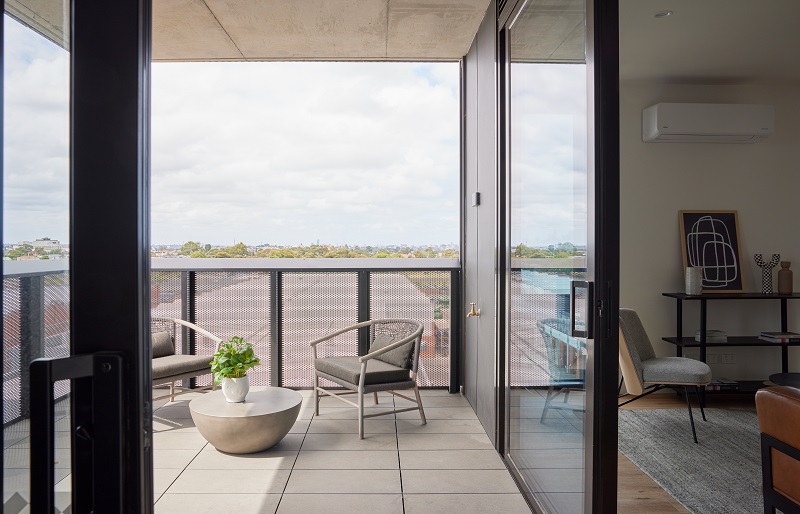 Image of balcony with chairs to sit and enjoy nature and open sky outdoor