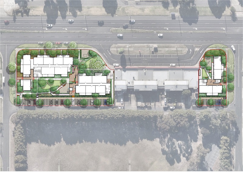 Dron image of landscape concept plan