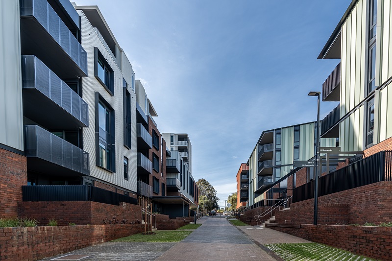 View of Bills Street from Patterson Reserve 