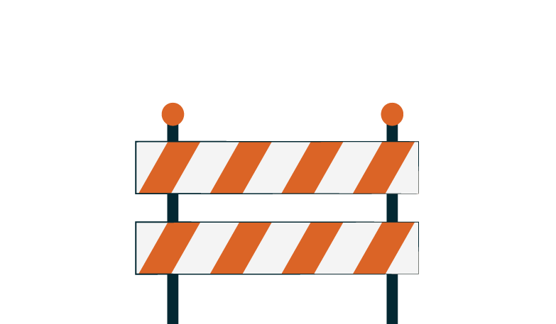 Drawing of a construction barrier