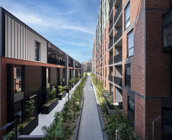 Image of outdoor space for the renters to enjoy inside the building