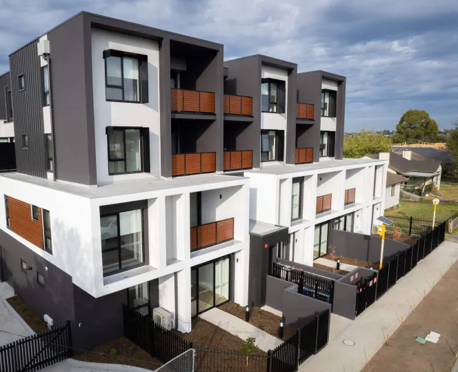 Image of modern apartment buildings